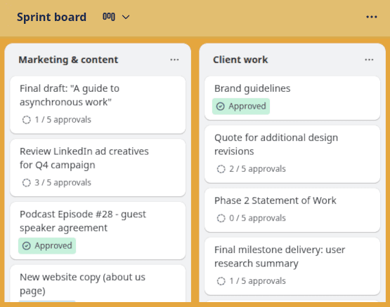 Quick Approvals screenshot