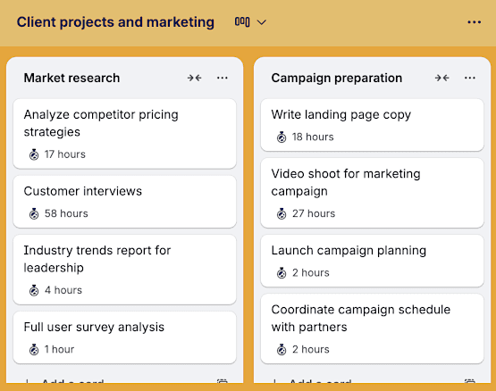 Card Time Tracker screenshot