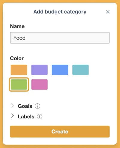 Adding budget category to Trello