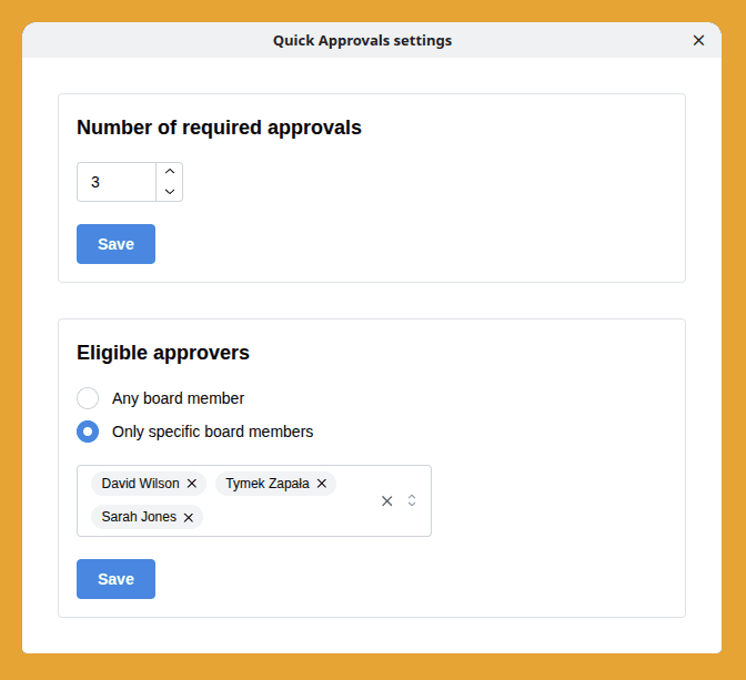 Approval flow customization