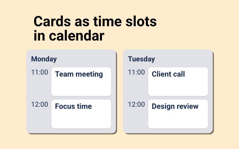 Time Slot Calendar device preview